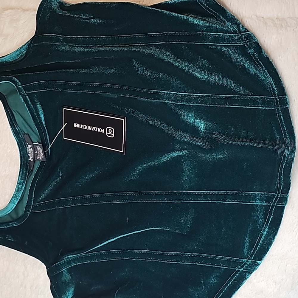 Just Polly New York Emerald Green Corset Style Top - Picture 10 of 10